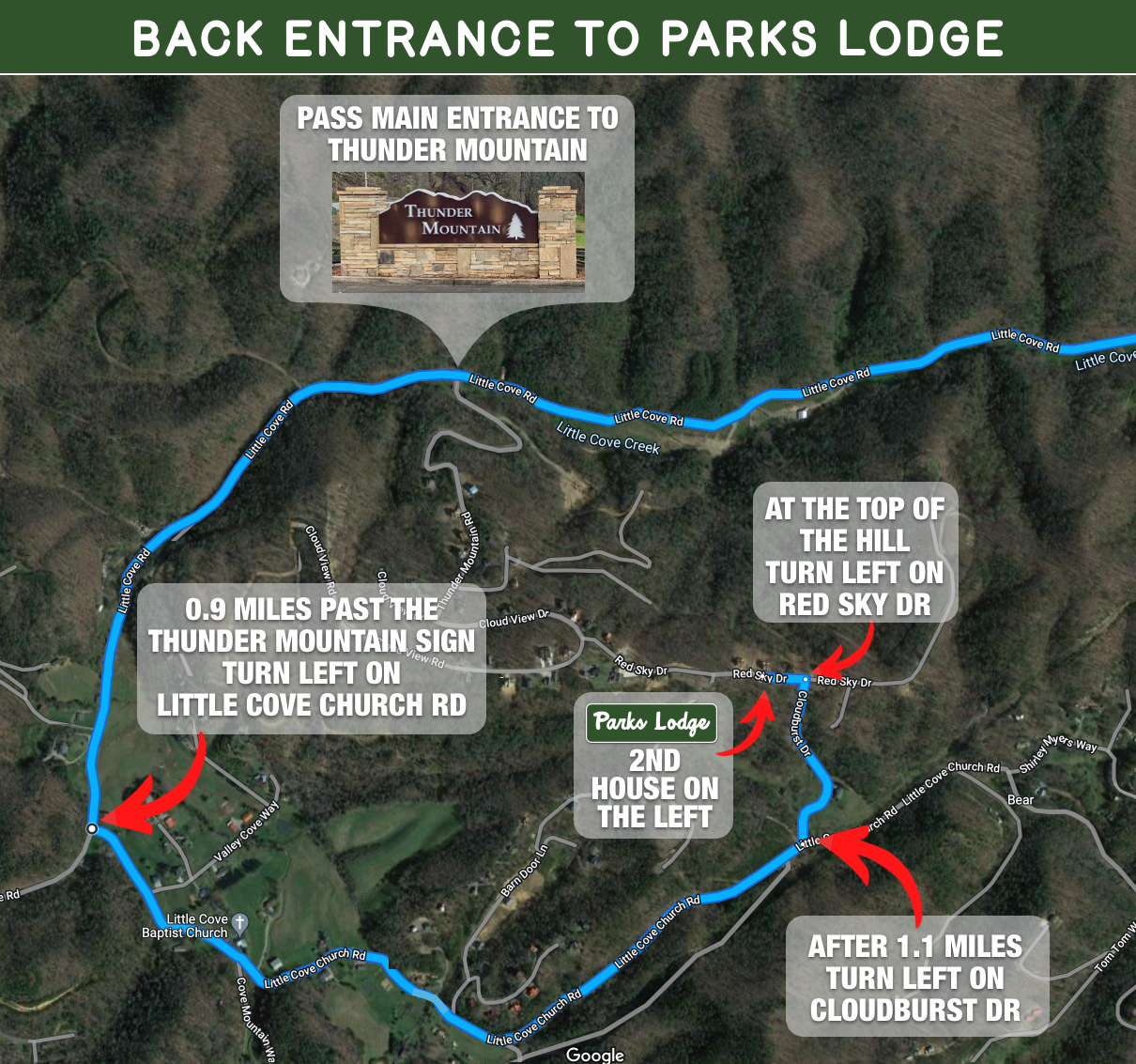 Back Entrance to Parks Lodge in Thunder Mountain